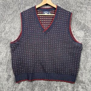 Boathouse Row Nordic Knit Sweater Vest Men's XL Preppy Grandpa Geometric Wool